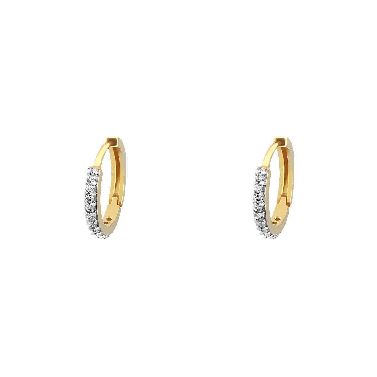 Argolinha Folheada a Ouro 18k Aro Quadrado 2mm Zircônia G