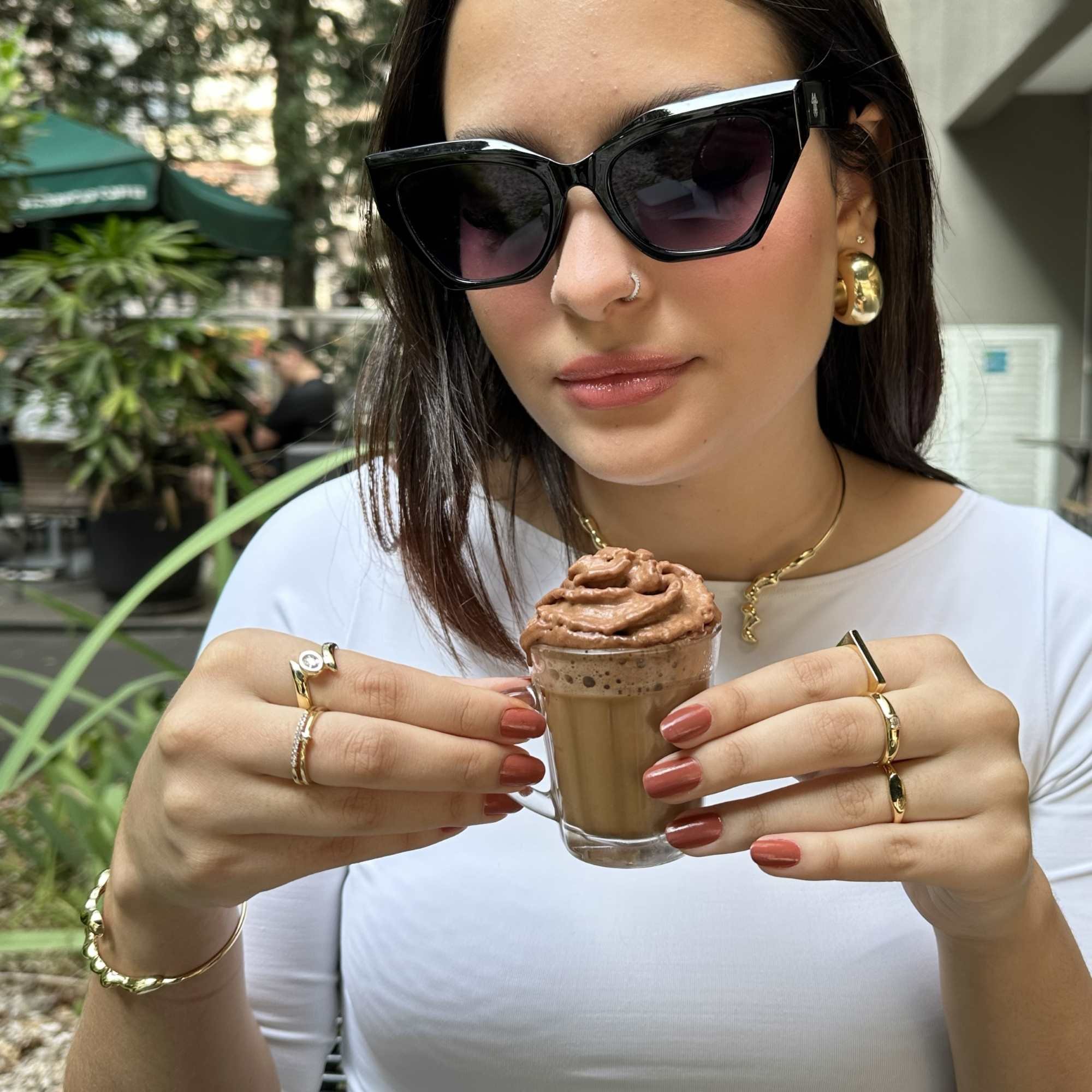 Anel Folheado a Ouro 18k Regulável Oval Liso Dourado 15