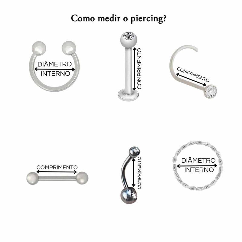Piercing Orelha Folheado a Ouro 18k Cravejado Zircônia Tiras Dourado 5
