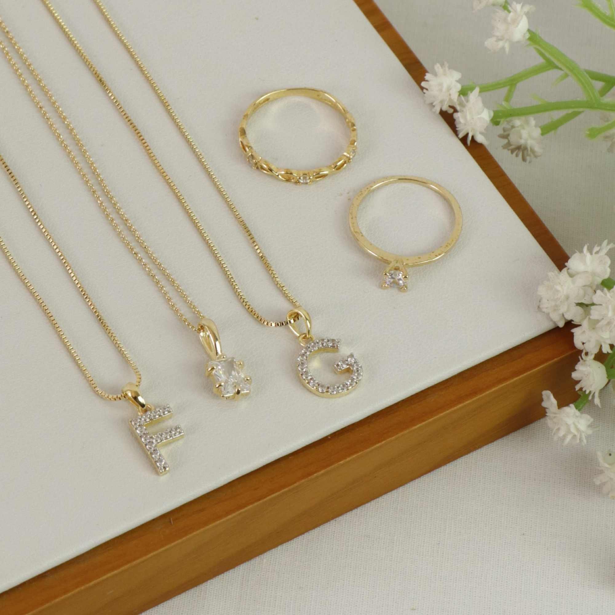 Anel Folheado a Ouro 18k Solitário Aro Liso Zircônia P Dourado 5