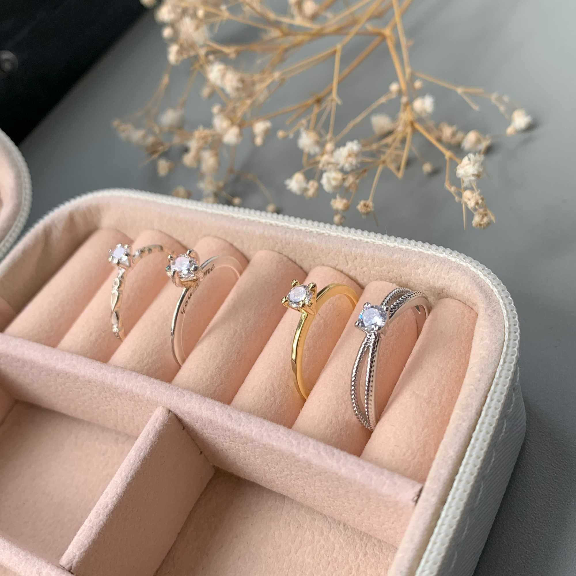 Anel Folheado a Ouro 18k Solitário Aro Liso Zircônia P Dourado 6