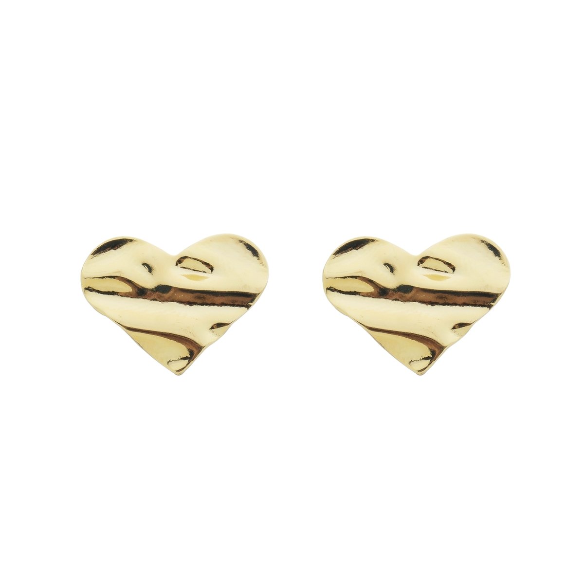 Brinco Folheado a Ouro 18k Orgânico Coração