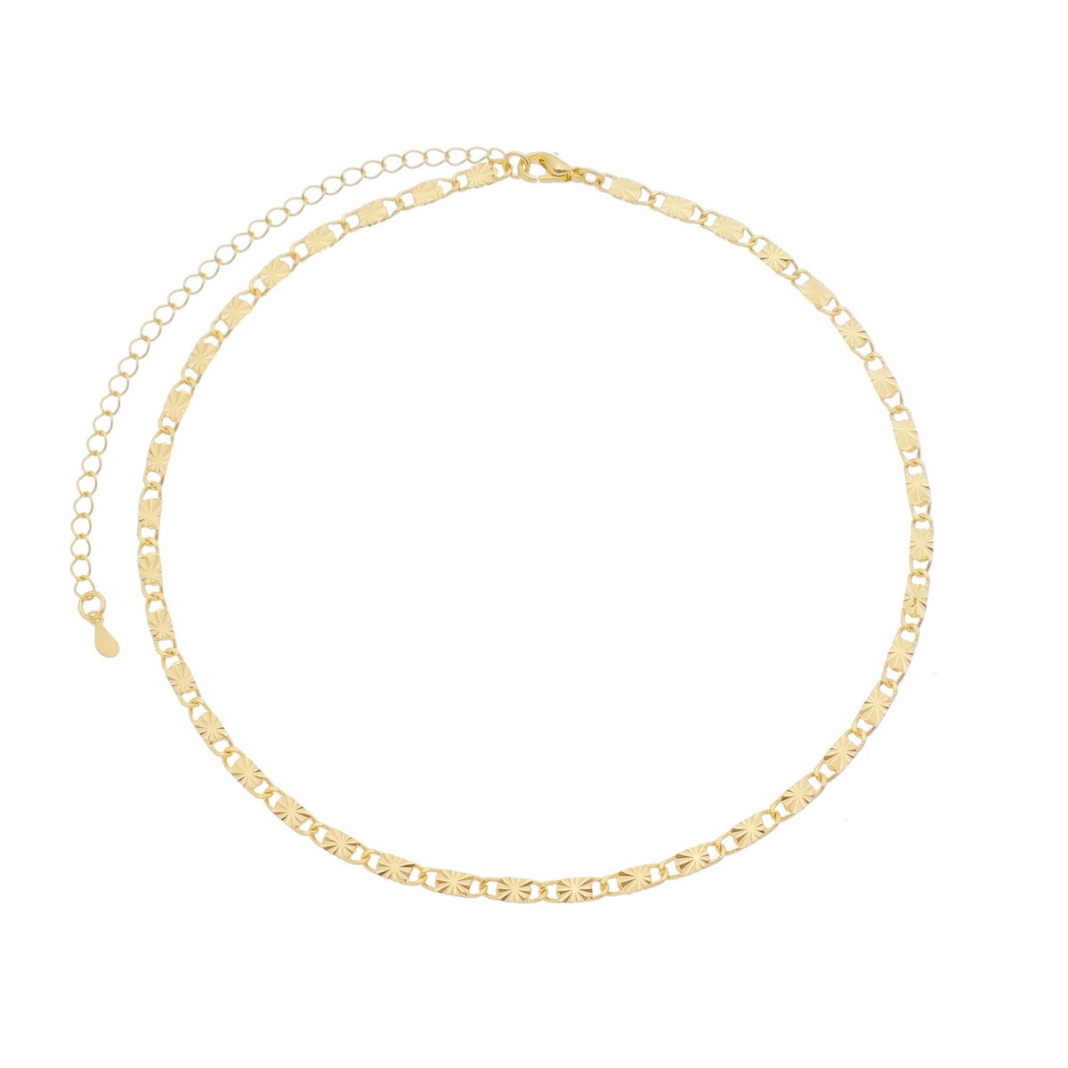Choker Folheado a Ouro 18k Corrente com Estrelas