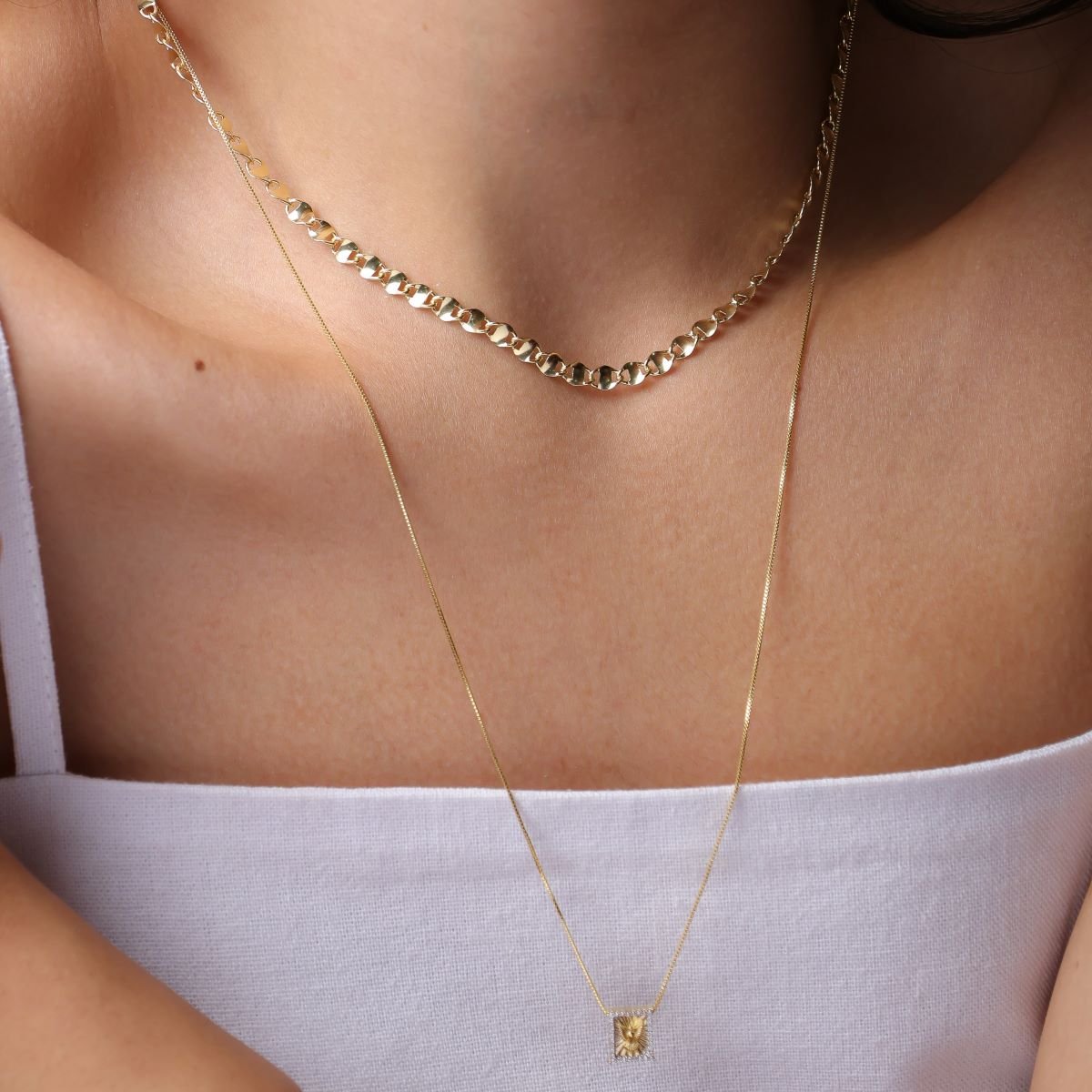Choker Folheado a Ouro 18k Cordão Piastrine Lacre de Latinha Curvada Dourado 4