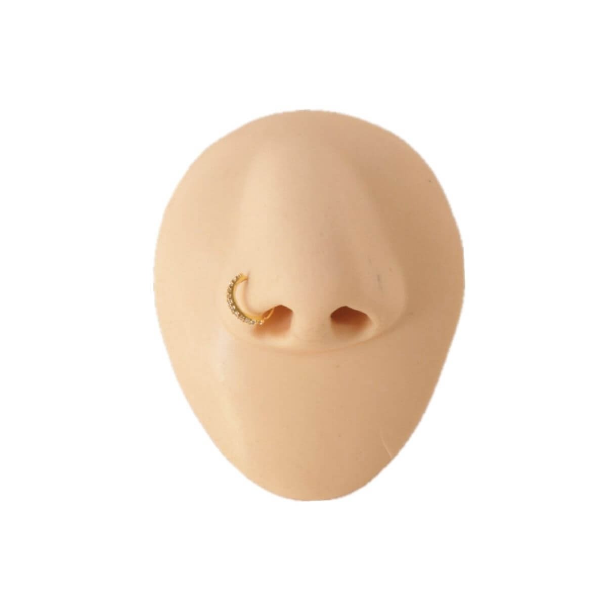 Piercing Nariz Folheado a Ouro 18k Cravejado Zircônia P Ouro 18k 3