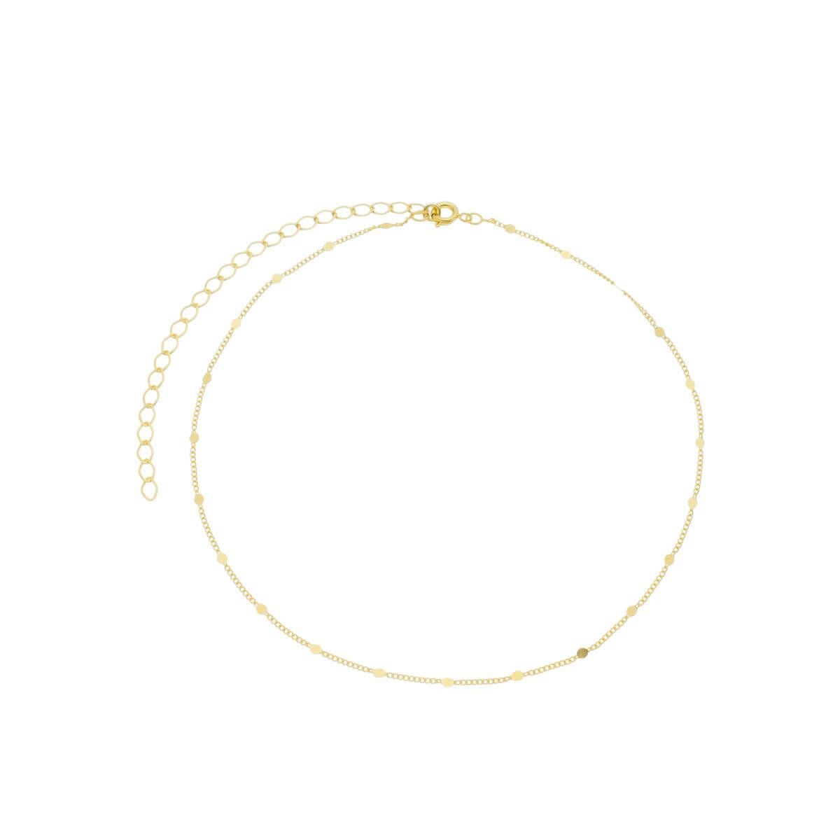 Choker Folheado a Ouro 18k Bolinhas Espelhadas