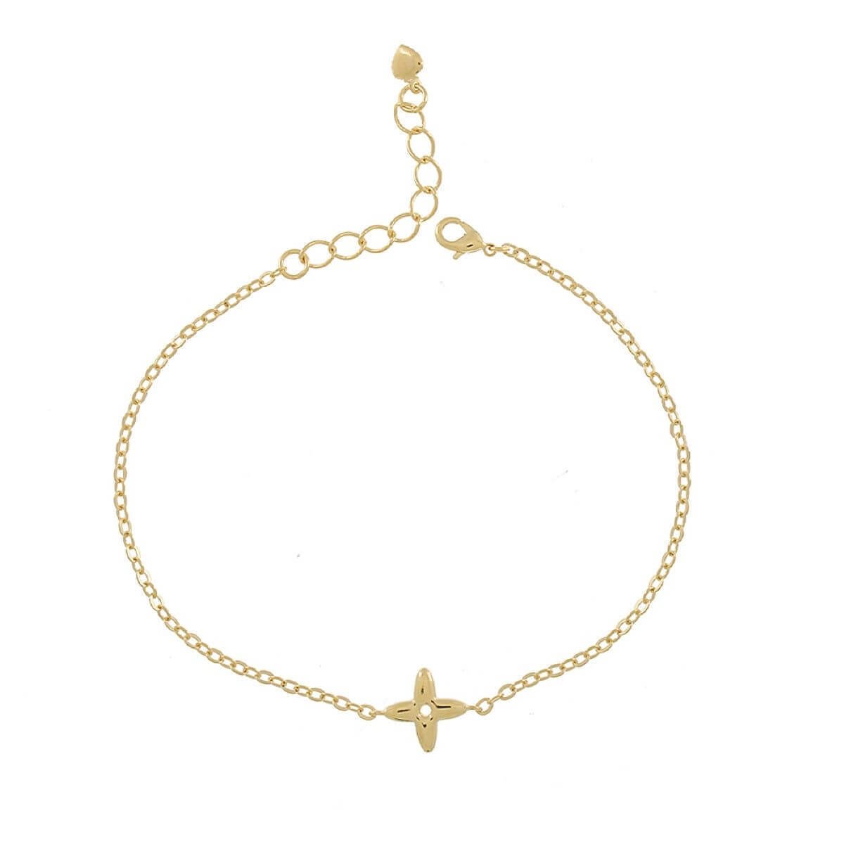 Pulseira Folheado a Ouro 18k Pingente Flor