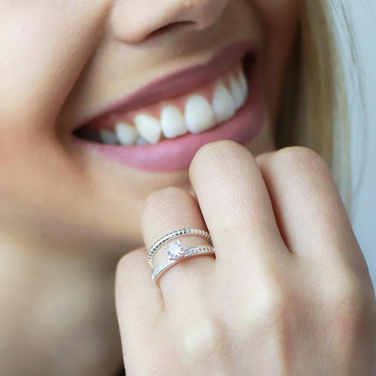 Anel Prata 925 Aparador Gominhos Pequenos Prata 2