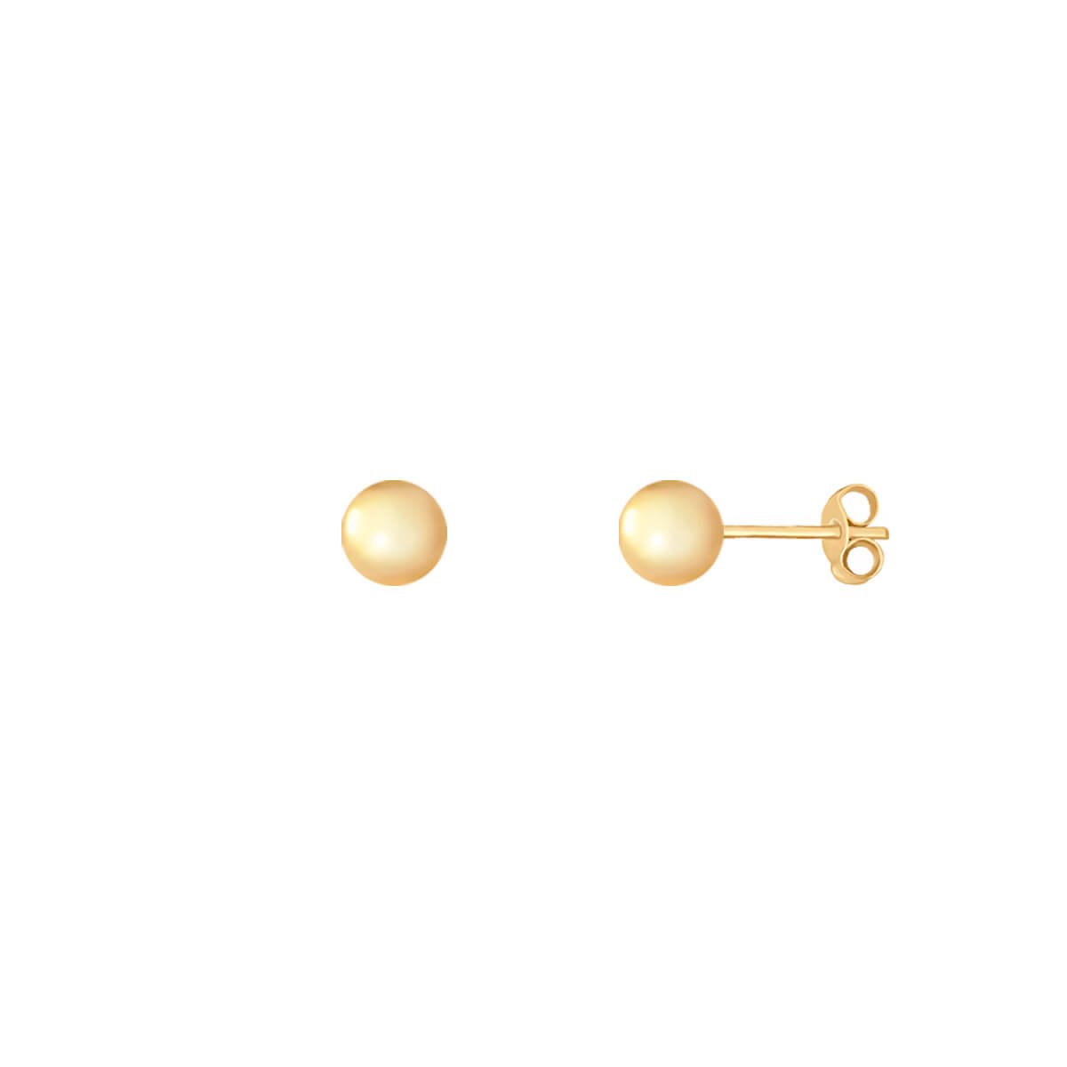 Brinco Folheado a Ouro 18k para Segundo Furo Bolinha 5mm Dourado 1