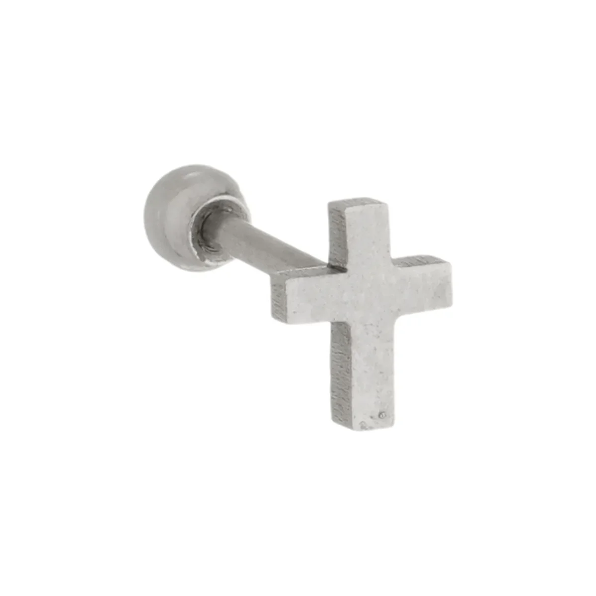 Piercing Tragus Aço Cirurgico Crucifixo Liso
