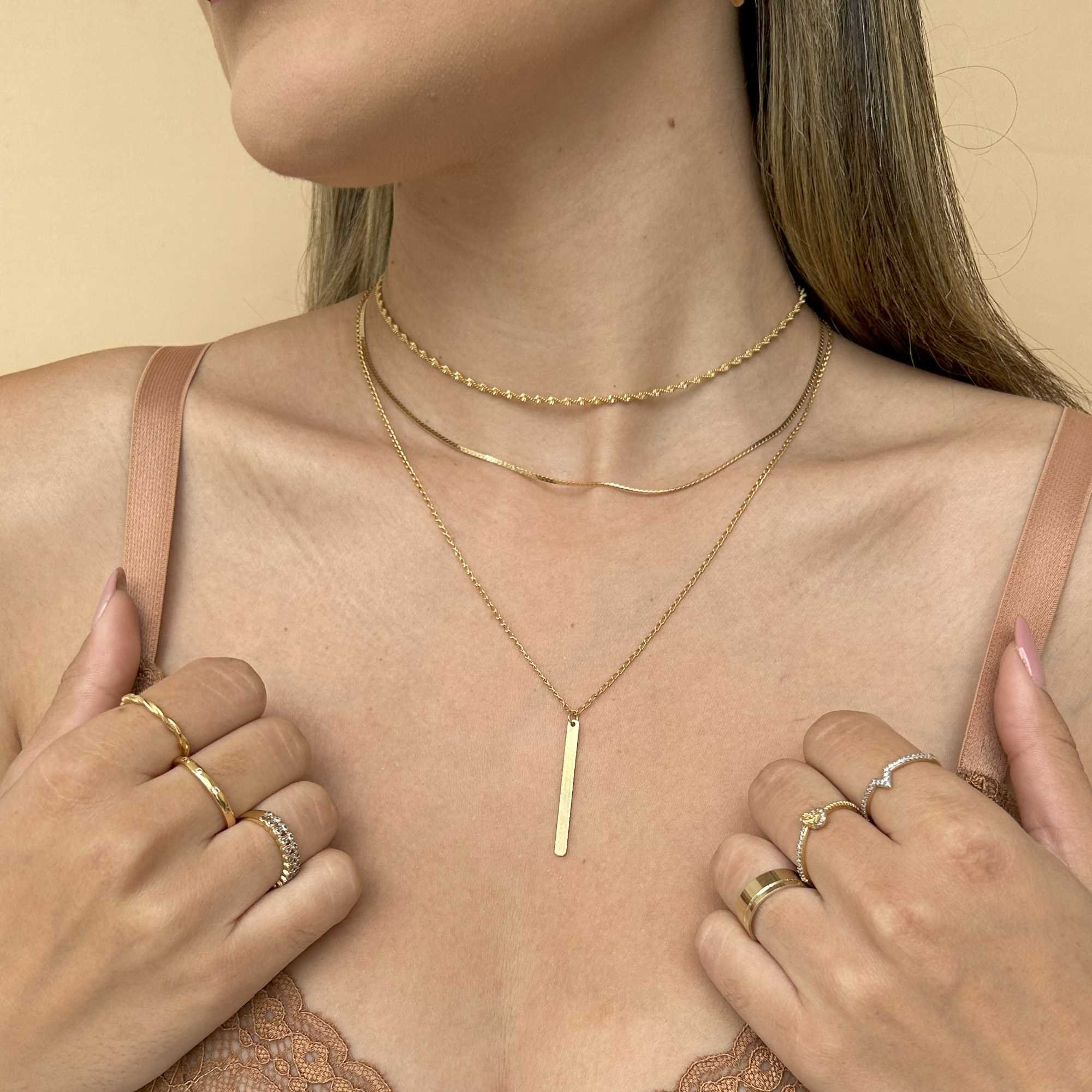 Anel Folheado a Ouro 18k Aro Torcido Ouro 18k 6