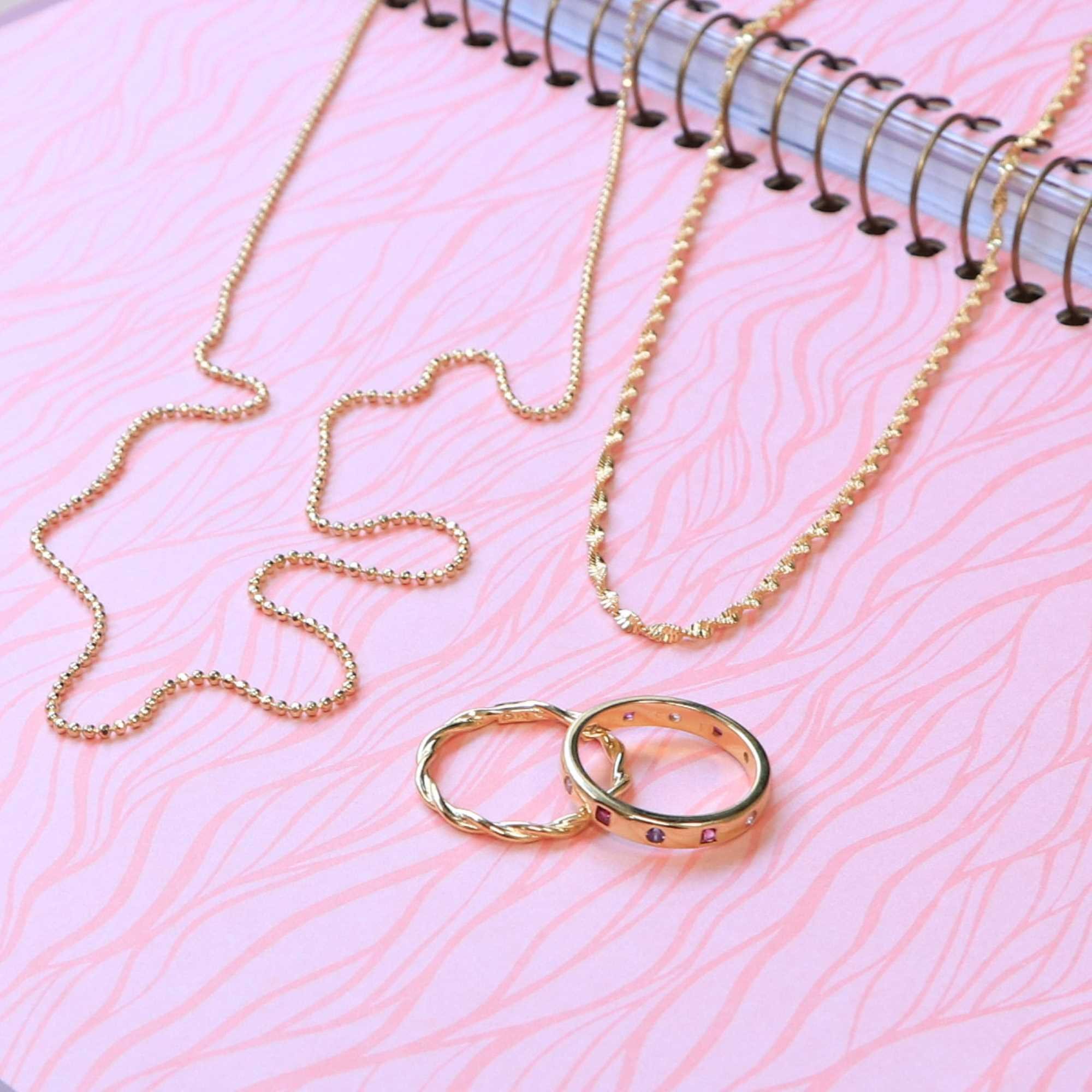 Anel Folheado a Ouro 18k Aro Torcido Ouro 18k 7