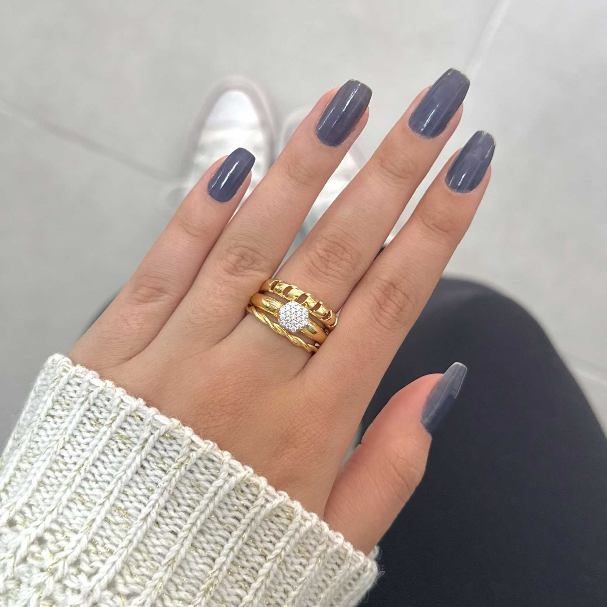 Anel Folheado a Ouro 18k Aro Torcido Ouro 18k 8