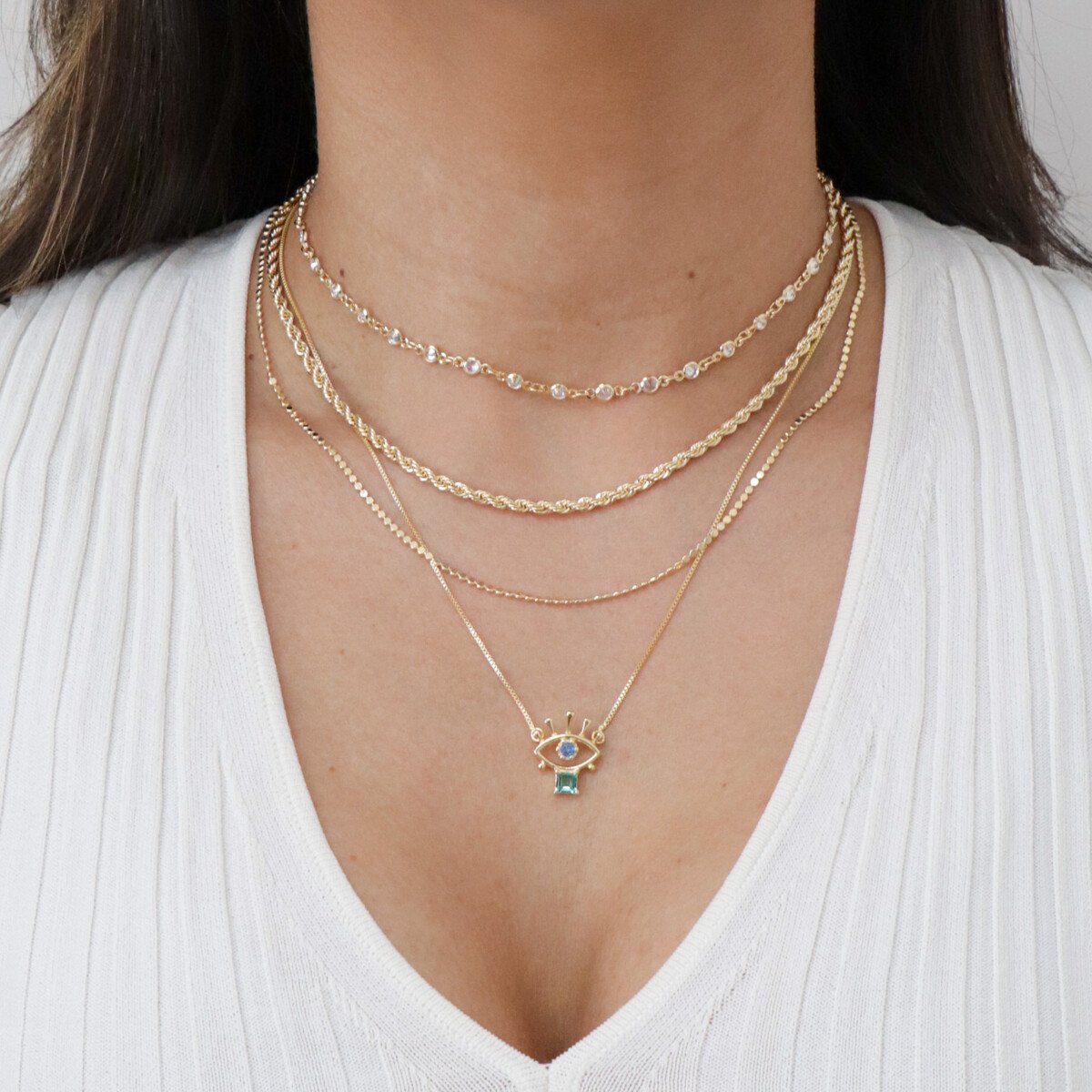 Choker Folheado a Ouro 18k Cordão Baiano Dourado 4