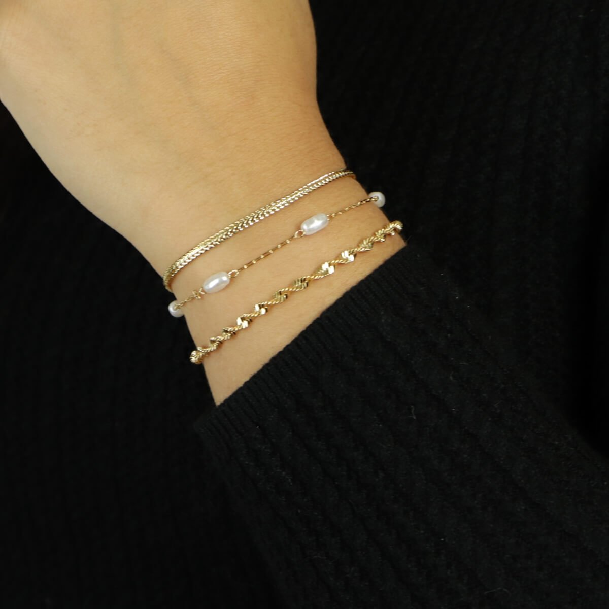 Pulseira Folheada a Ouro 18k Cordão Baiano Dourado 2