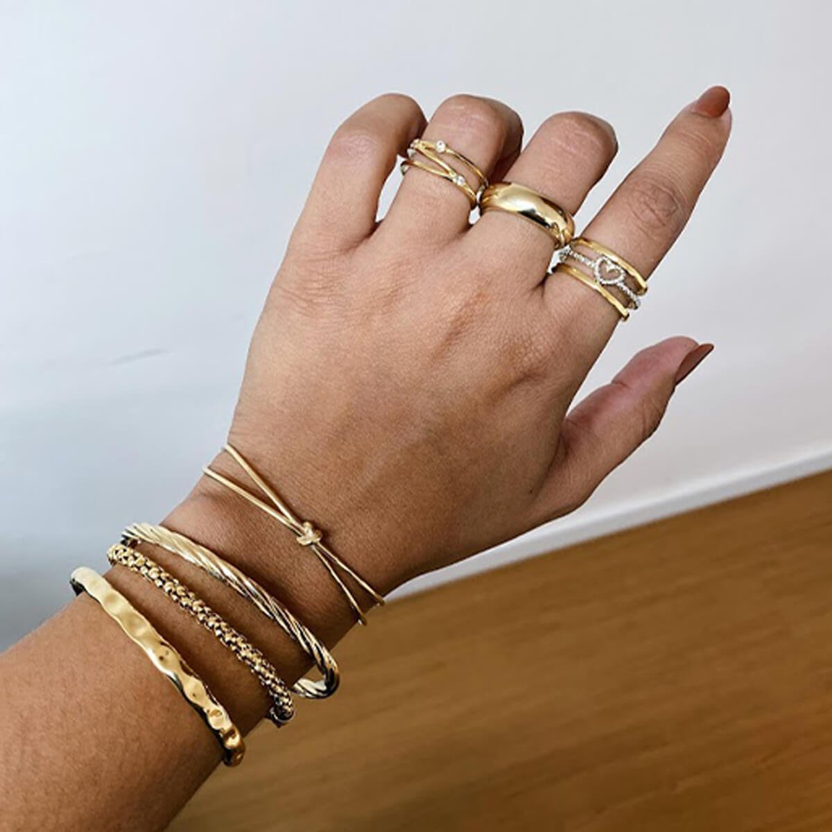 Anel Folheado a Ouro 18k Aro Liso Arredondado Grosso M Dourado 4