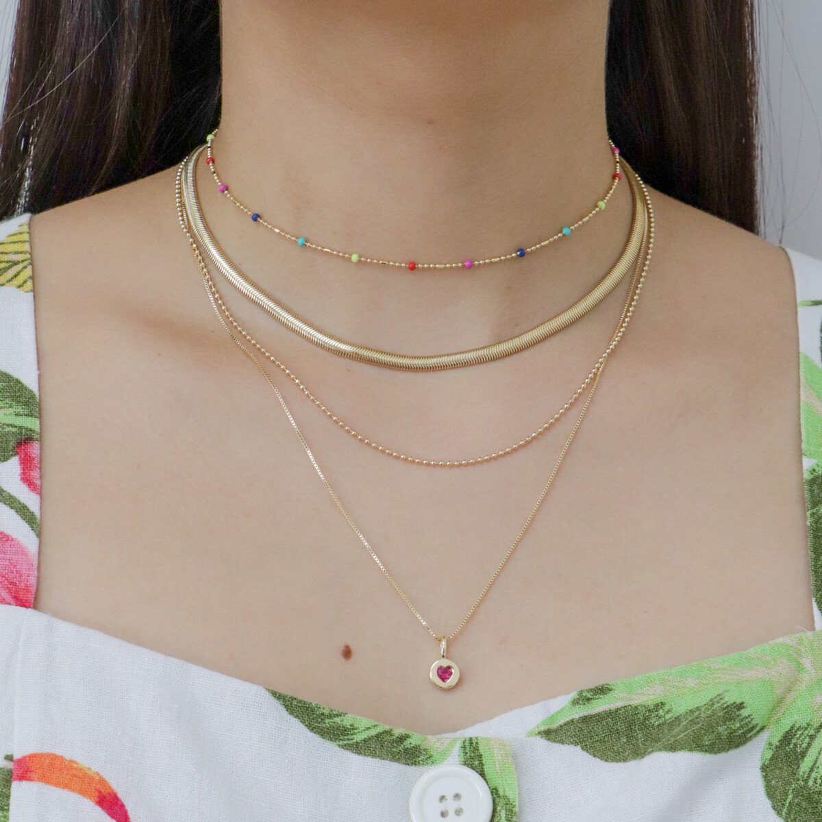 Choker Folheado a Ouro 18k Malha Cobra Dourado 4