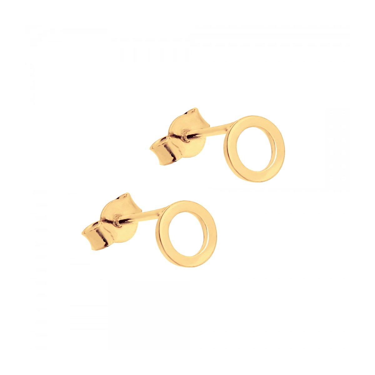 Brinco Folheado a Ouro 18k Círculo Vazado Tam M Dourado 2