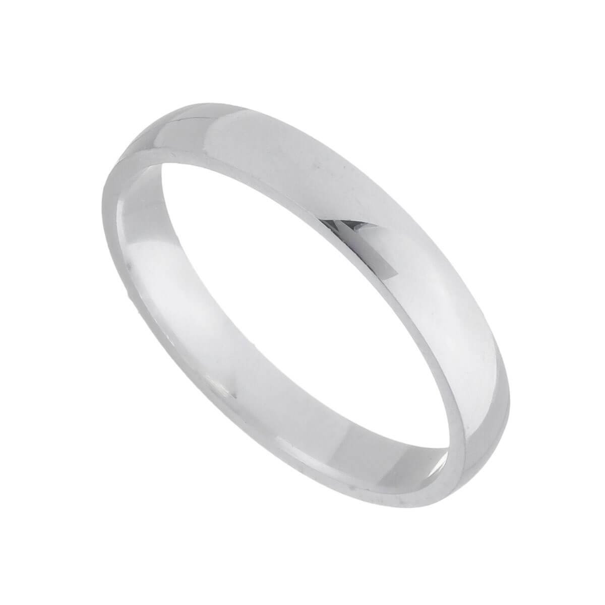 Aliança de Prata Arredondada Lisa 3mm Prata 1