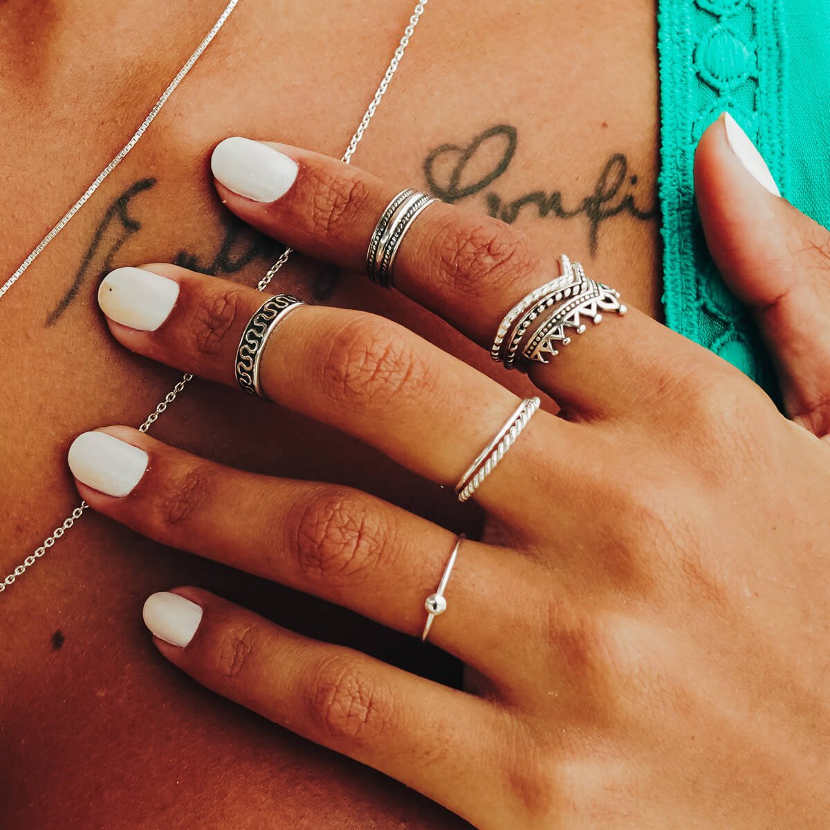 Anel Prata 925 Regulável Ondulado para Falange e Dedo do Pé Prata 3