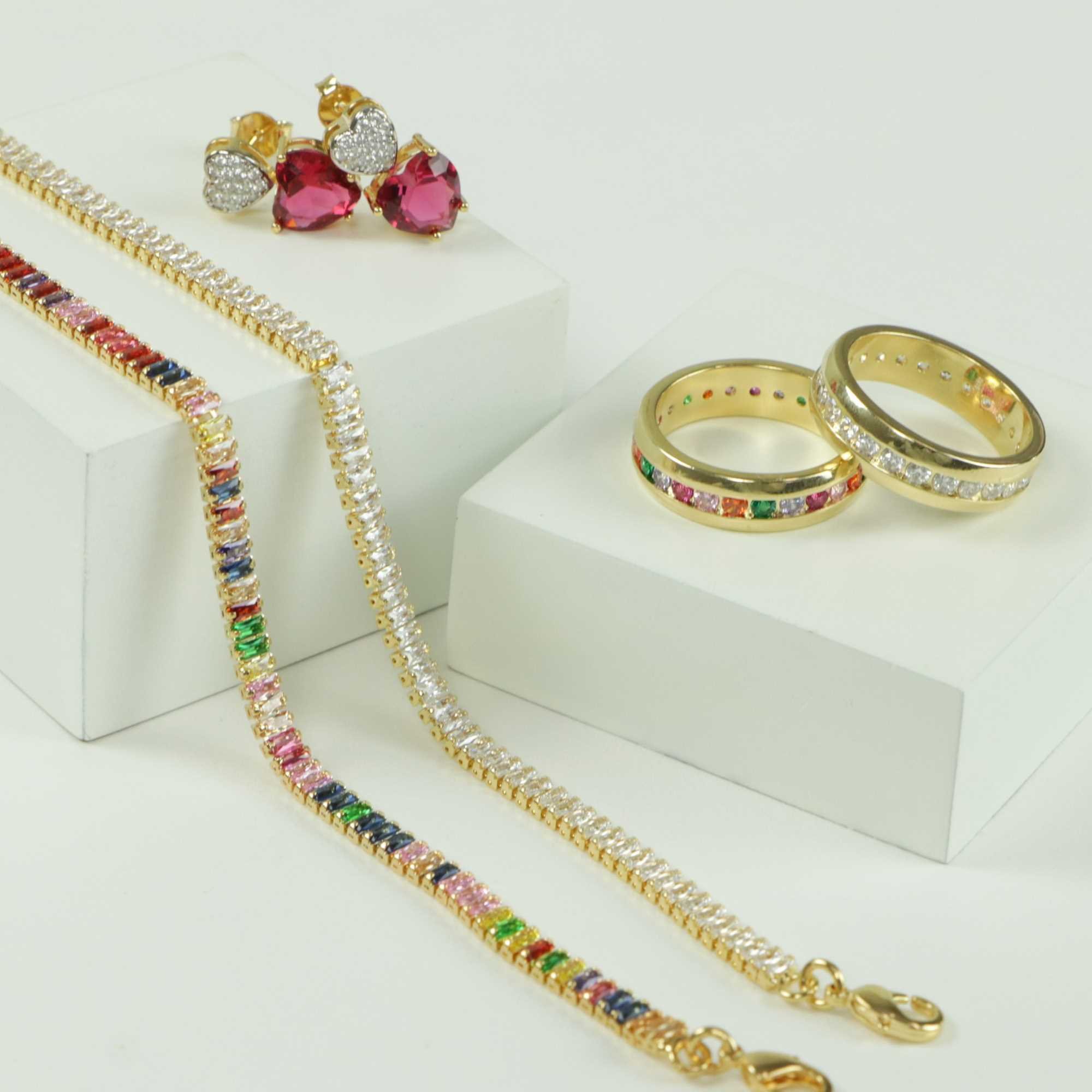 Pulseira Folheada a Ouro 18k Riviera Zircônias Coloridas PP Ouro 18k/Multicores 5