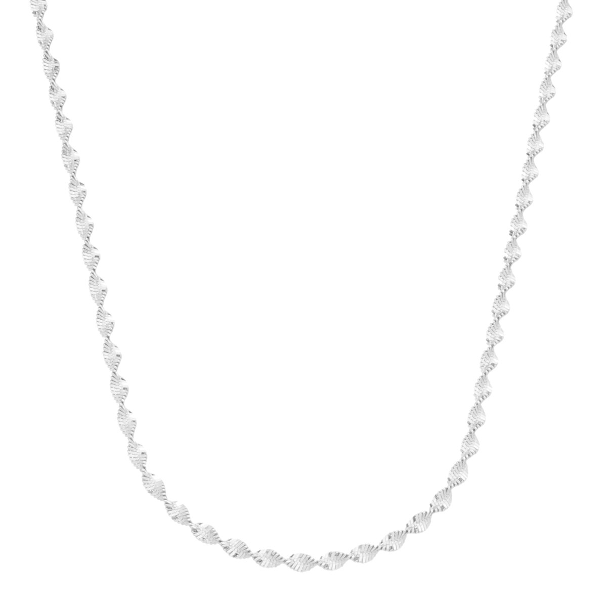 Colar Prata 925 Corrente Cordão Baiano 40cm Prata 1