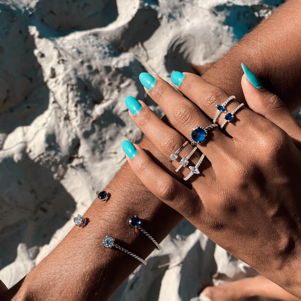 Anel Prata 925 Solitário Losango Transparente P Prata 3