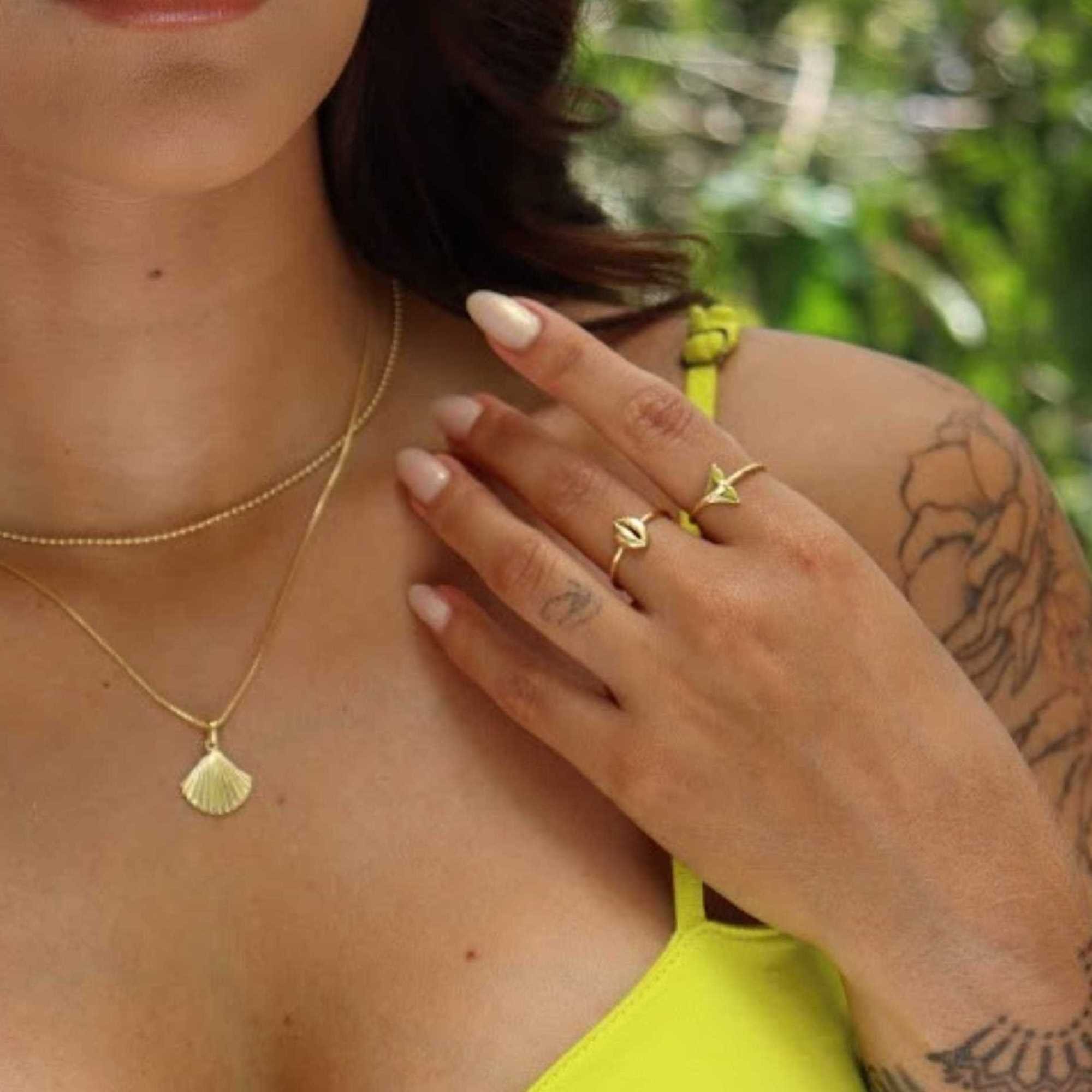 Colar Folheado a Ouro 18k Concha Ouro 18k 5
