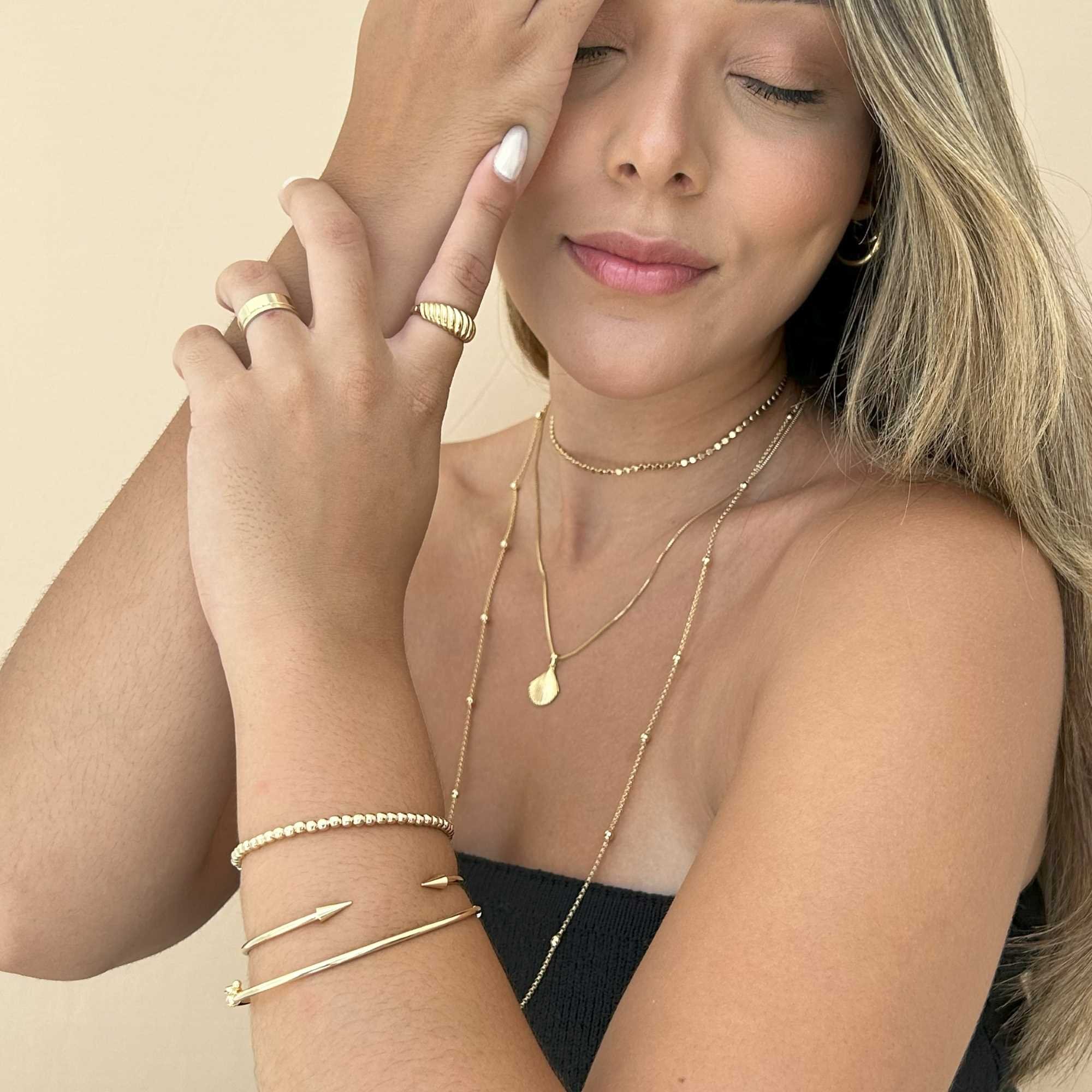 Colar Folheado a Ouro 18k Concha Ouro 18k 6