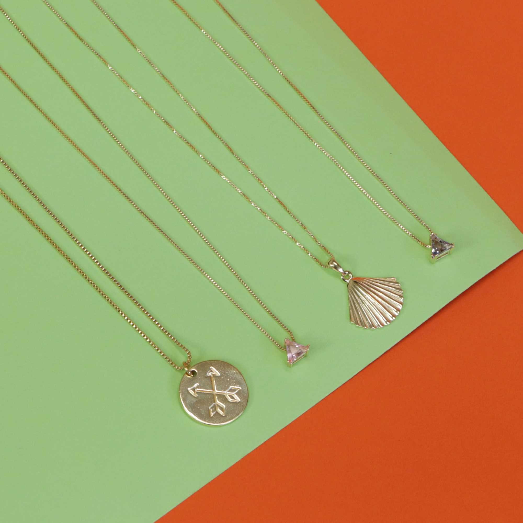Colar Folheado a Ouro 18k Concha Ouro 18k 10