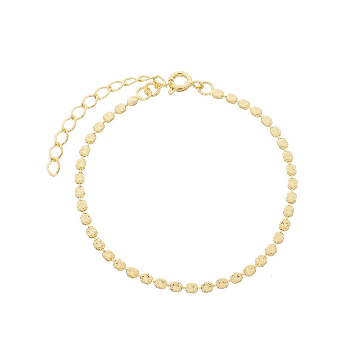 Pulseira Folheada a Ouro 18k Corrente Medalhas com Estrelas Ouro 18k 1