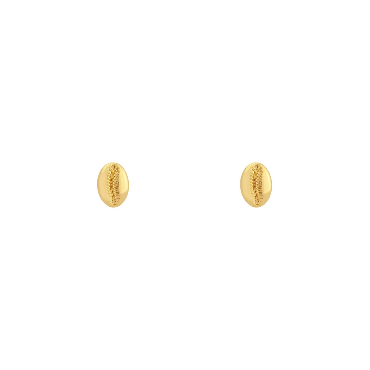 Brinco Folheado a Ouro 18k Segundo Furo Búzio P Dourado 1