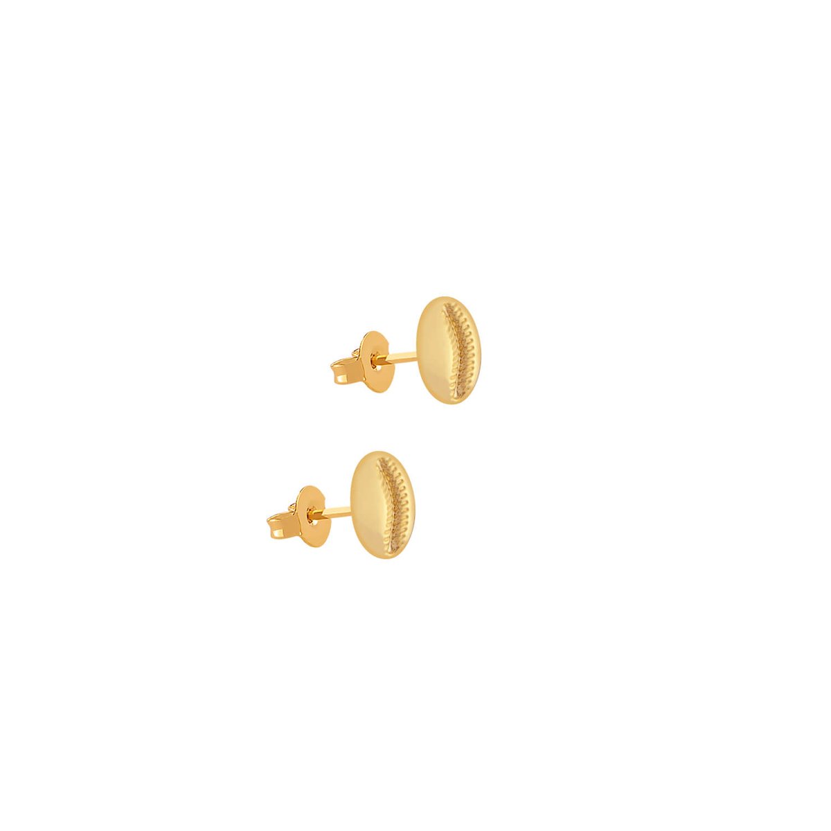 Brinco Folheado a Ouro 18k Segundo Furo Búzio P Dourado 3