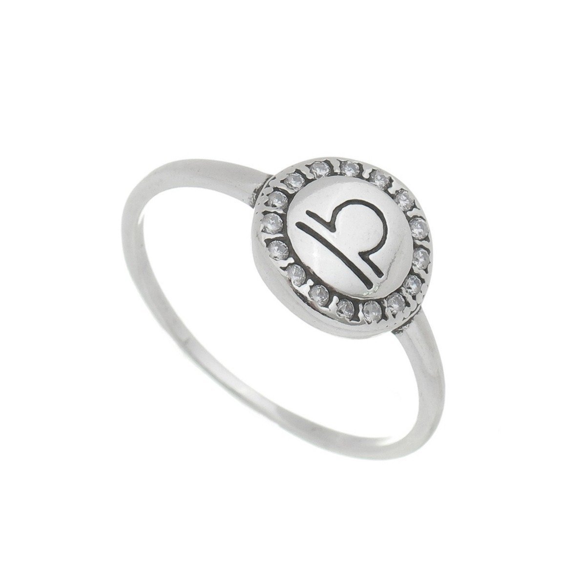 Anel Prata 925 Signo Libra