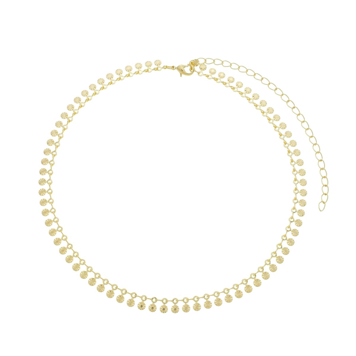 Choker Folheado a Ouro 18k Medalha com Estrelas