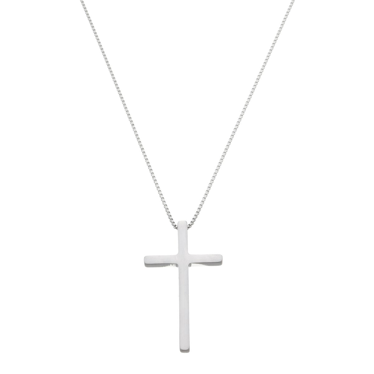 Colar Aço Inoxidável Masculino Pingente Crucifixo