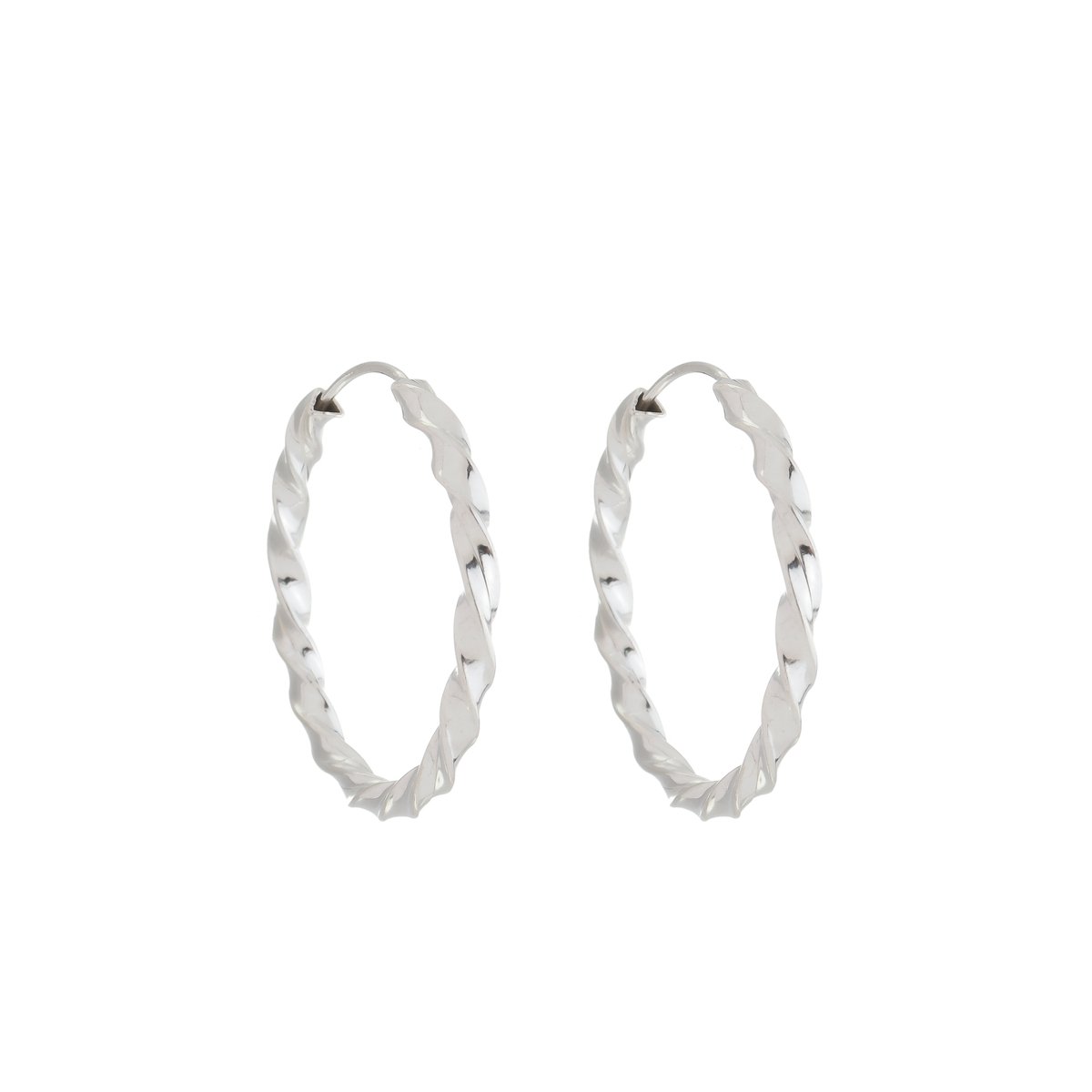 Argola Prata 925 Aro Torcido M