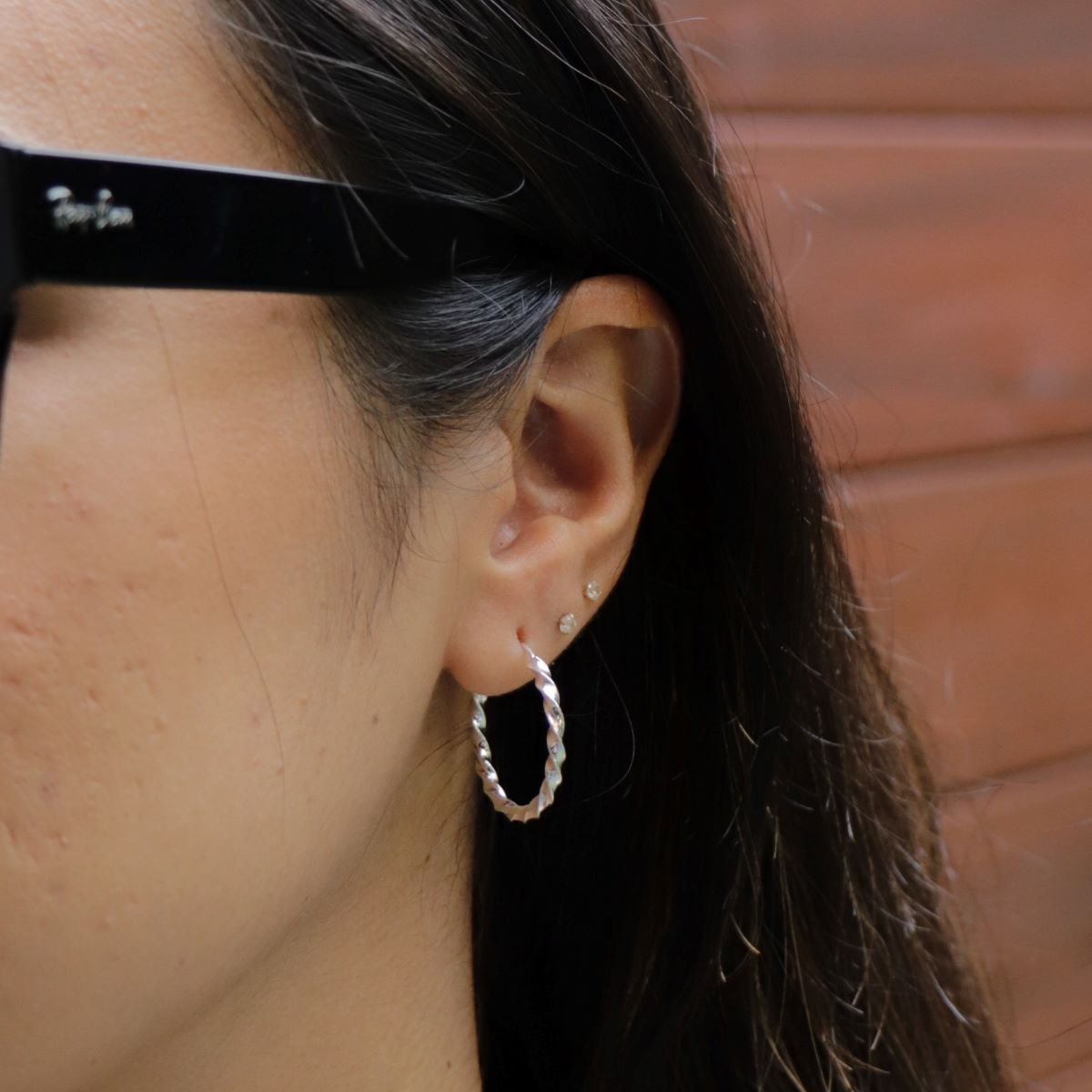 Argola Prata 925 Aro Torcido M Prata 4