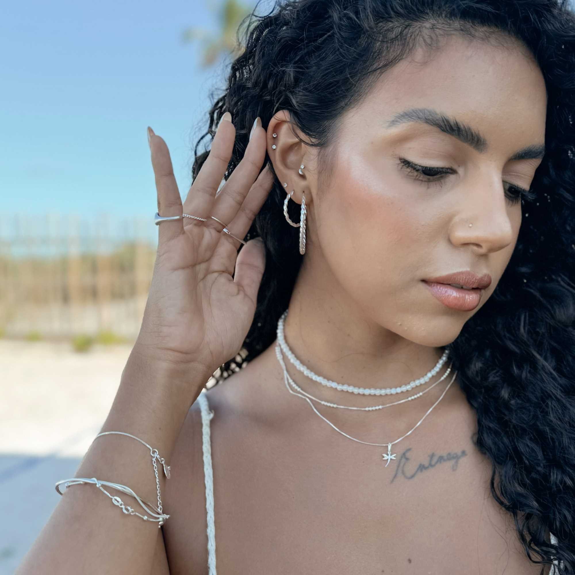 Argola Prata 925 Aro Torcido M Prata 6