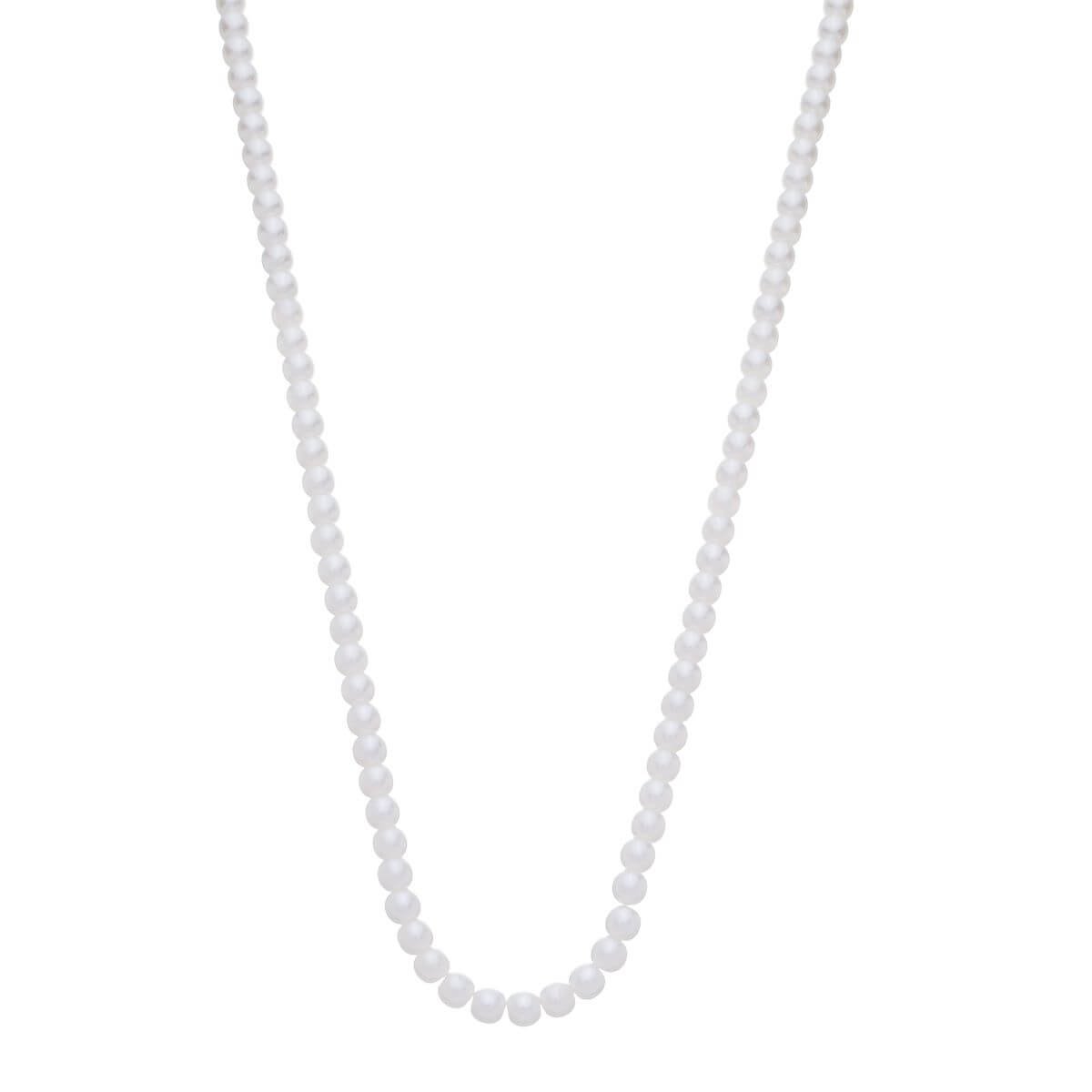 Colar Folheado a Ouro 18k Pérolas M 5mm Branco 1