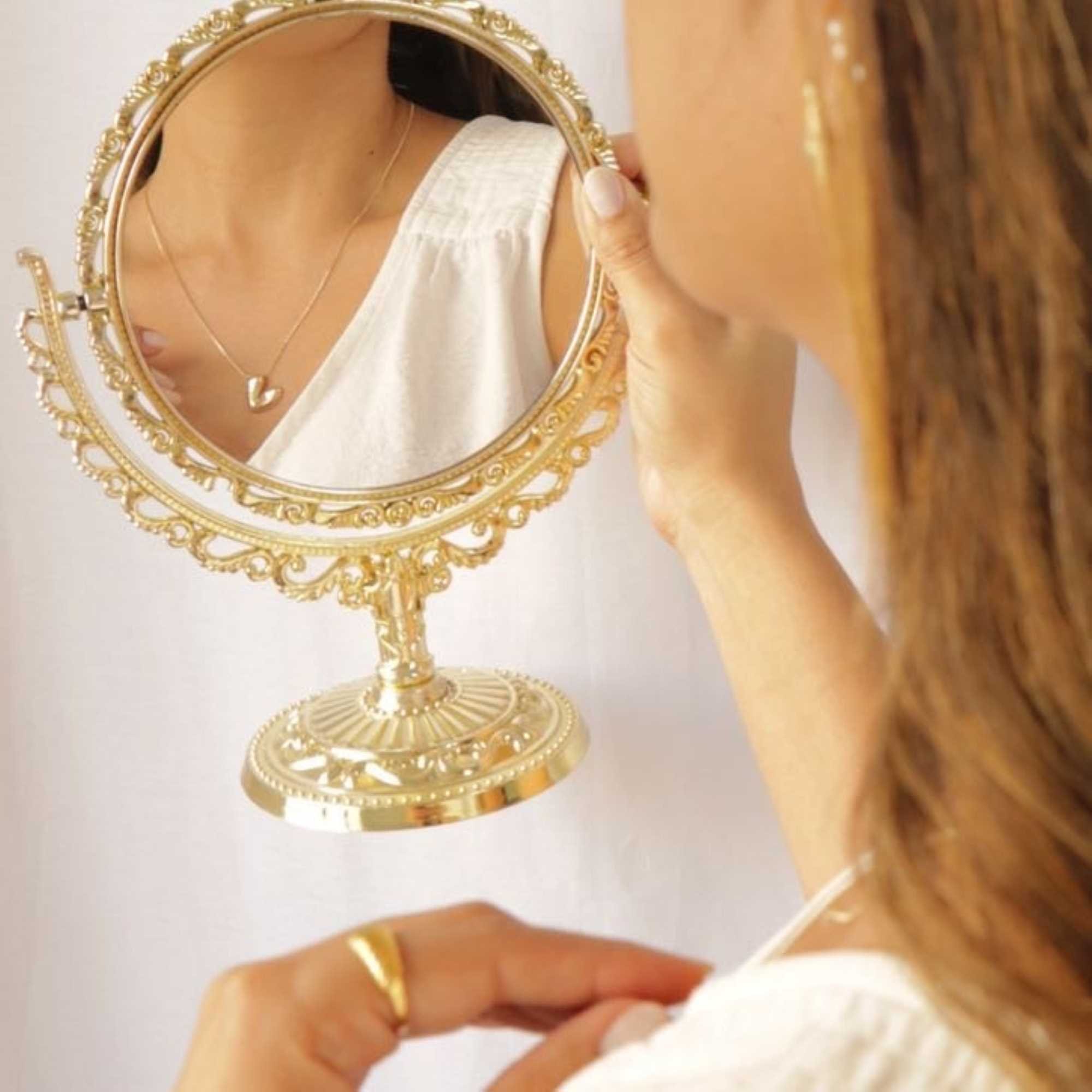 Colar Folheado a Ouro 18k Orgânico Coração Abaulado Ouro 18k 6