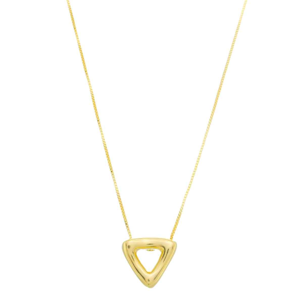 Colar Folheado a Ouro 18k Triângulo Orgânico P Ouro 18k 1