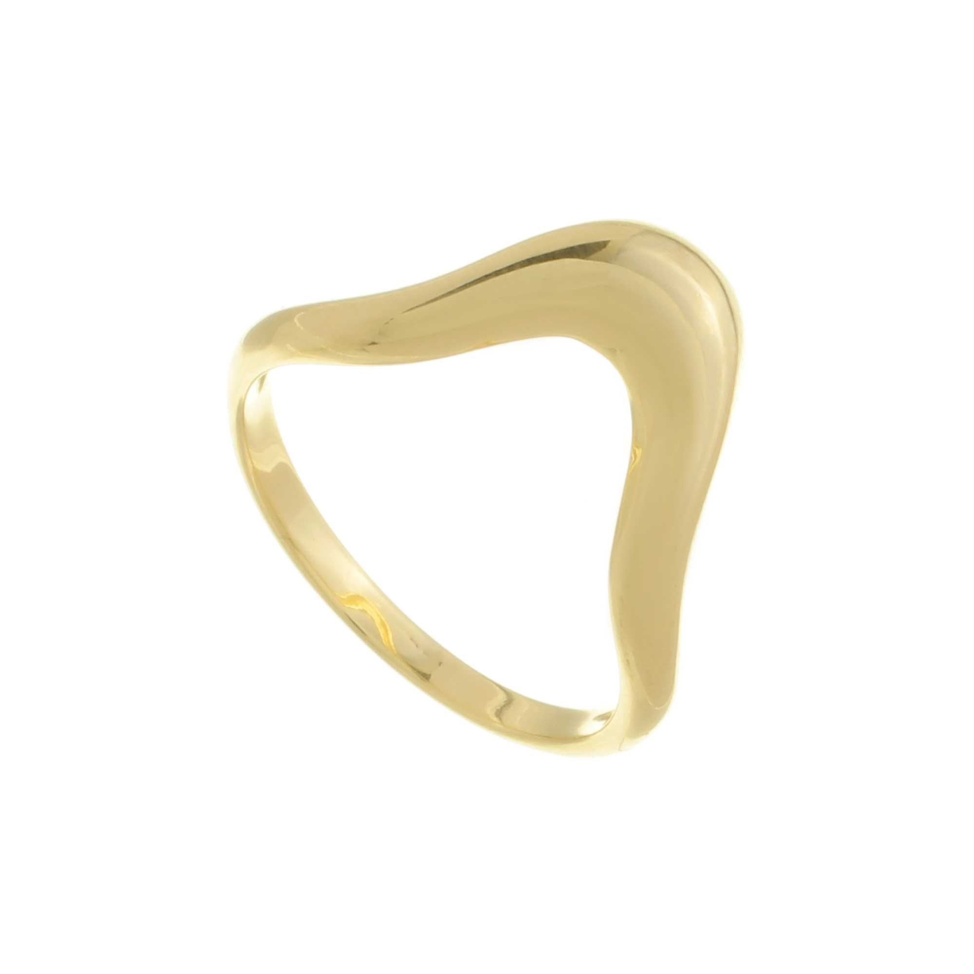 Anel Folheado a Ouro 18k V Orgânico