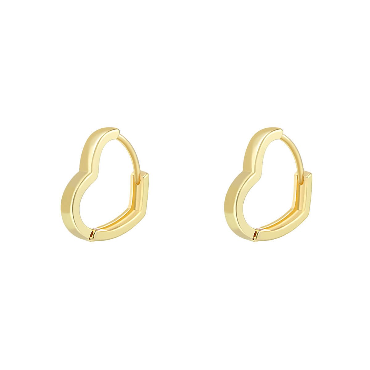 Argolinha Folheada a Ouro 18k Coração Liso G