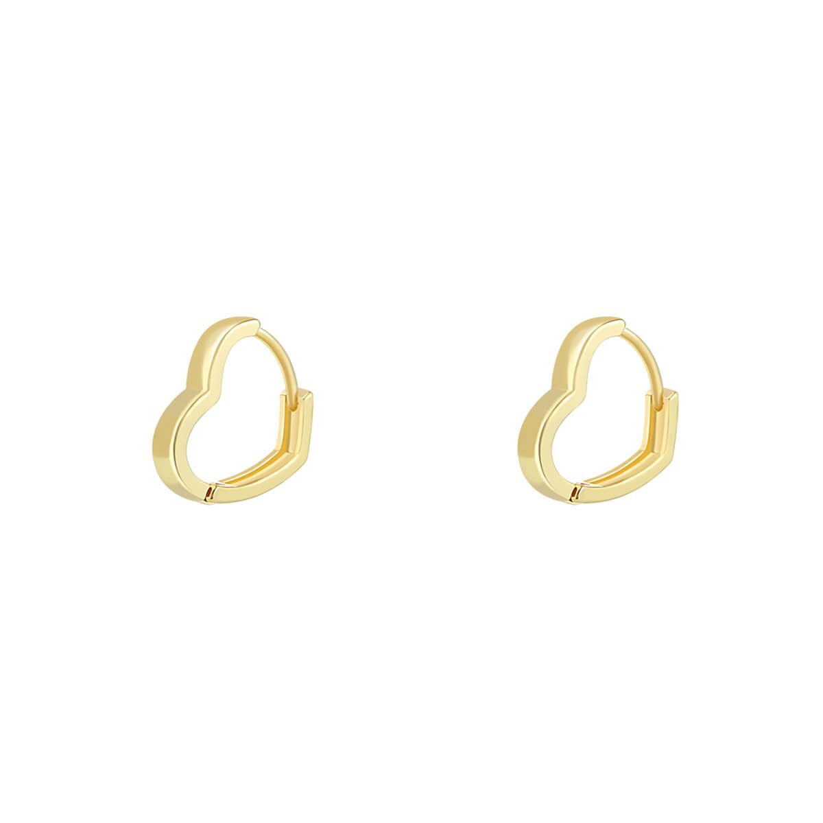 Argolinha Folheada a Ouro 18k Coração Liso P