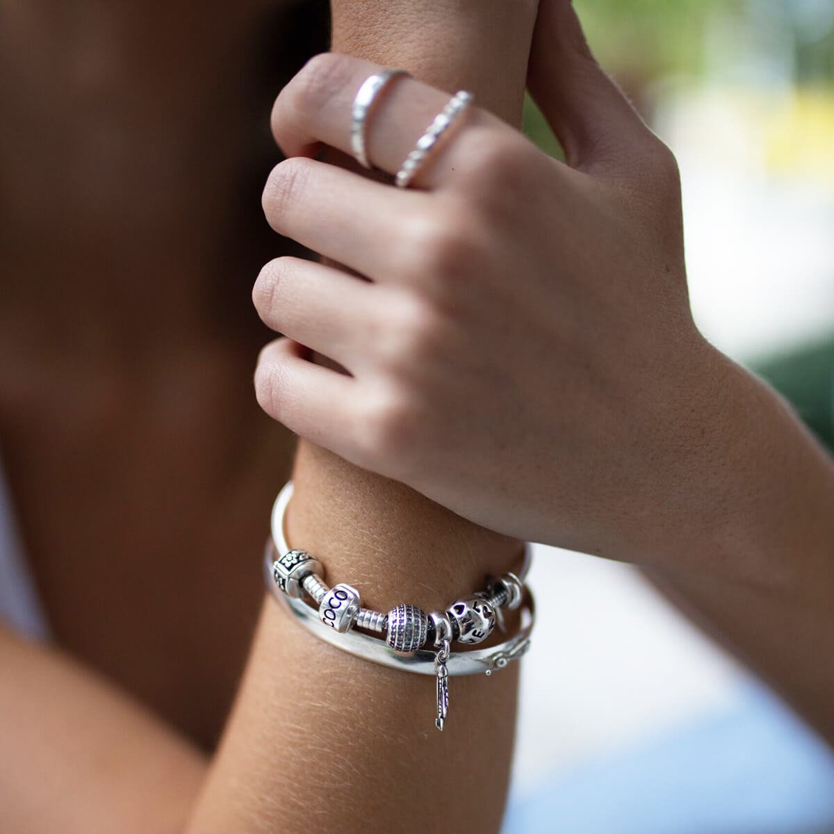 Pulseira Prata 925 para Berloque Corrente Rígida ArtCoco Prata 3