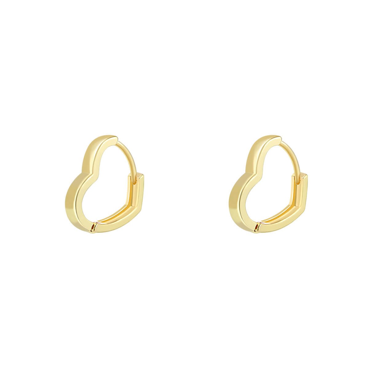 Argolinha Folheada a Ouro 18k Coração Liso M