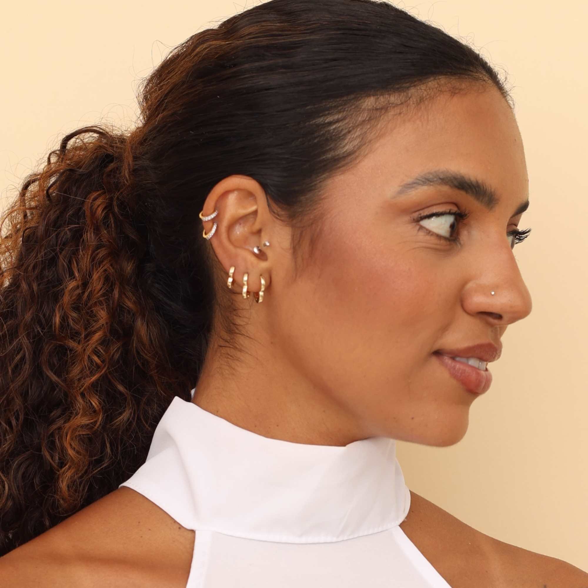 Argolinha Folheada a Ouro 18k Coração Liso M Dourado 3