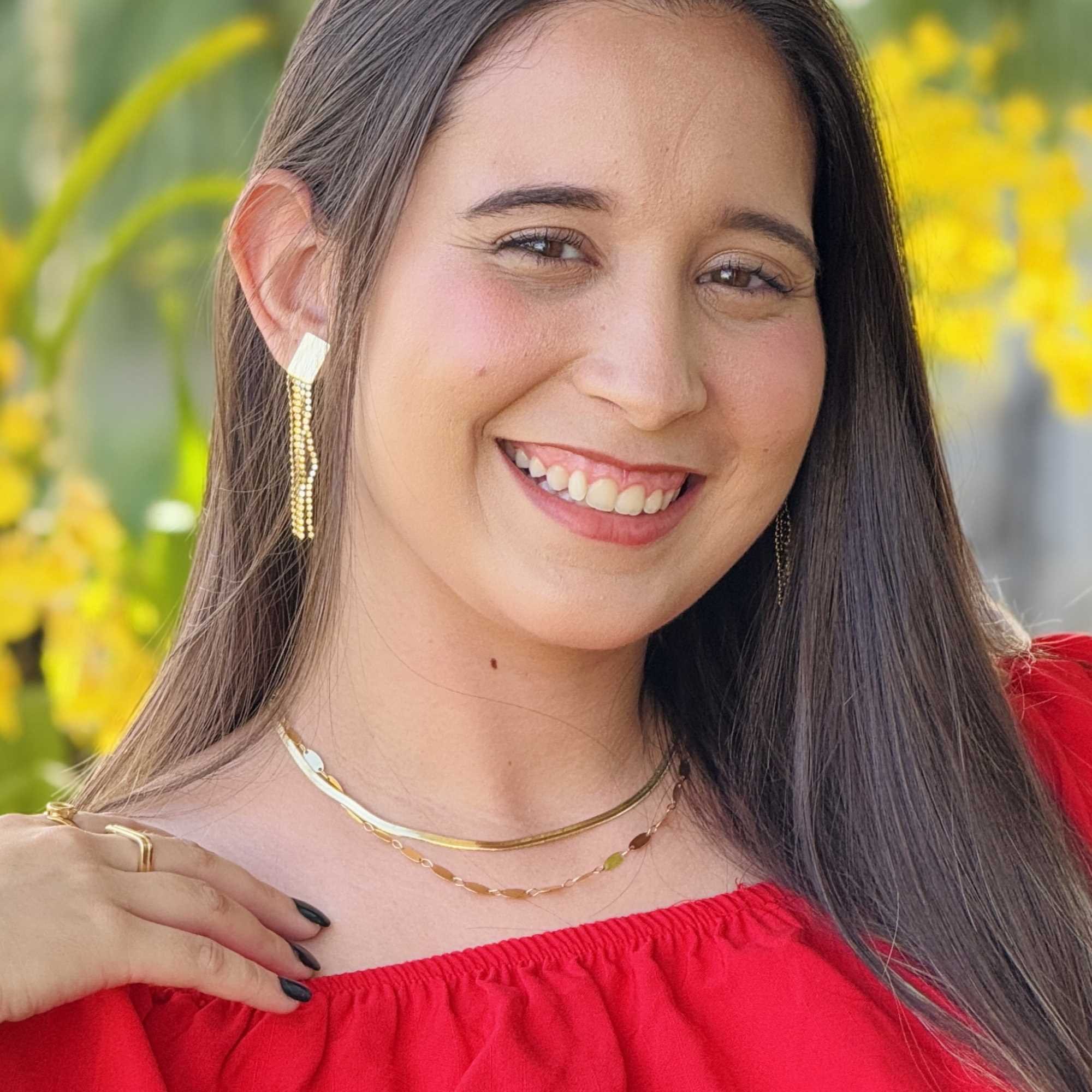 Choker Folheado a Ouro 18k Corrente Espelhada Média Dourado 8