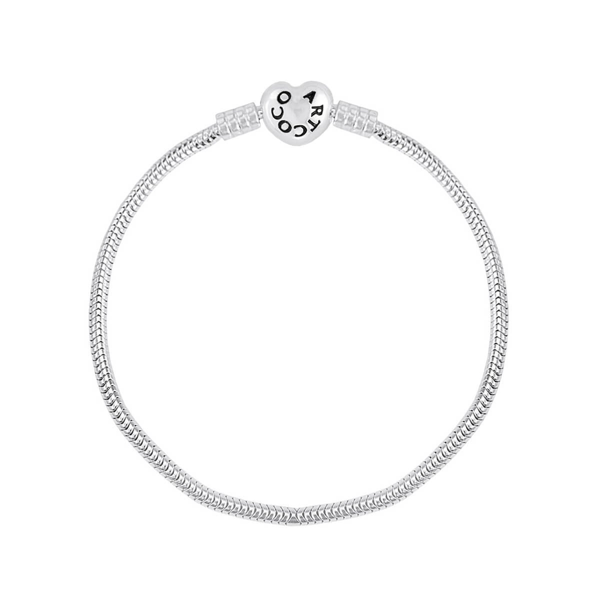 Pulseira Prata 925 para Berloque Coração ArtCoco Joias Prata 2